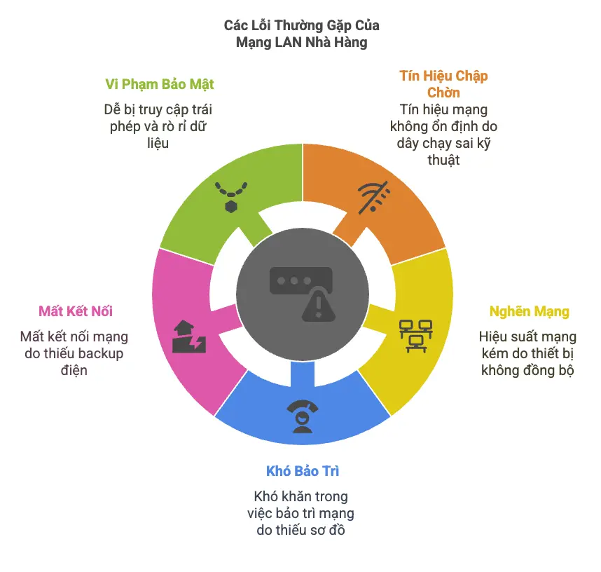 Những lỗi thường gặp khi tự lắp đặt mạng LAN cho nhà hàng