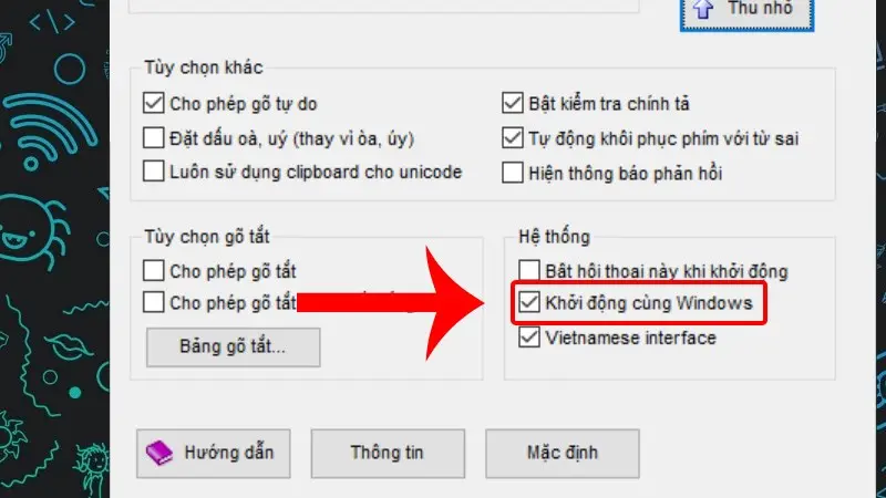 Cách khởi động UniKey cùng lúc với Hệ điều hành