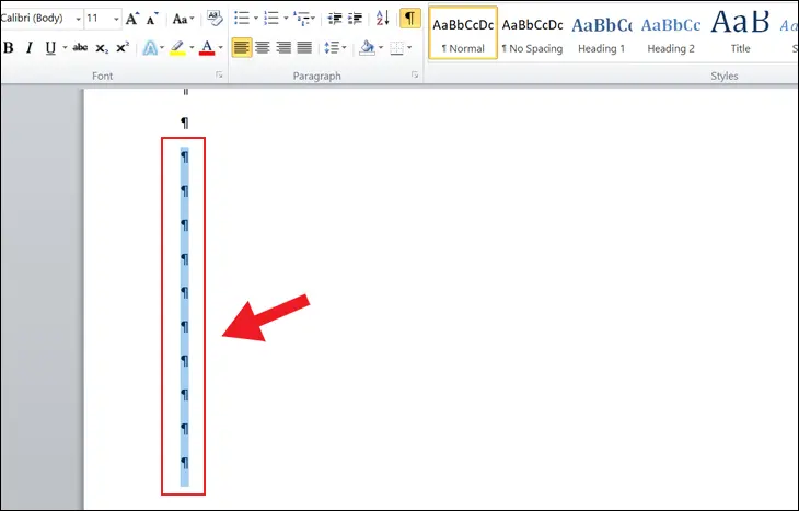 Xóa trang trắng ở cuối cùng của văn bản
