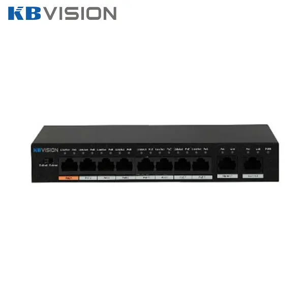 Switch PoE 8 port (Hỗ trợ 2 cổng mạng uplink) KX-ASW08-P
