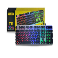 KEYBOARD T-WOLF T11 - KEYBOARD T-WOLF T11 (Black 104 key LED USB 50g 1.5m)