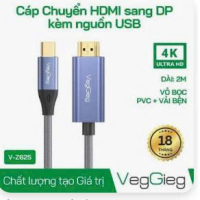 VZ102 - Cáp chuyển HDMI ra displayport dài 2m - hỗ trợ 4k veggig vz102