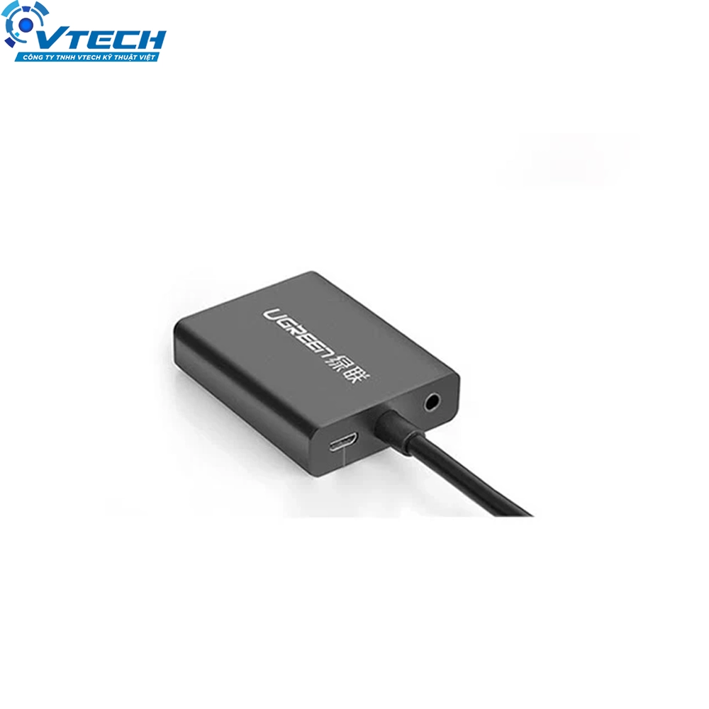 40233 - Cap HDMI to vga + audio 3 ly Ugreen 40233 [đen, nguồn phụ micro usb] - 2