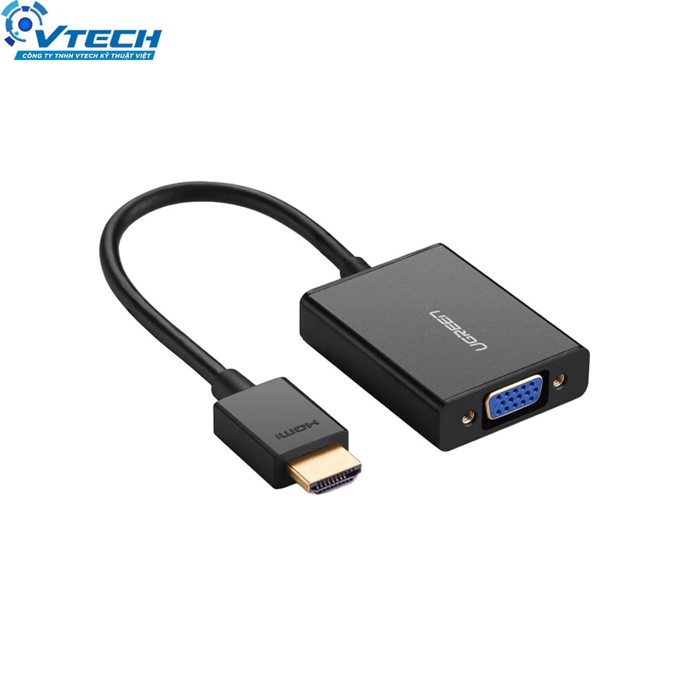 40233 - Cap HDMI to vga + audio 3 ly Ugreen 40233 [đen, nguồn phụ micro usb] - 3