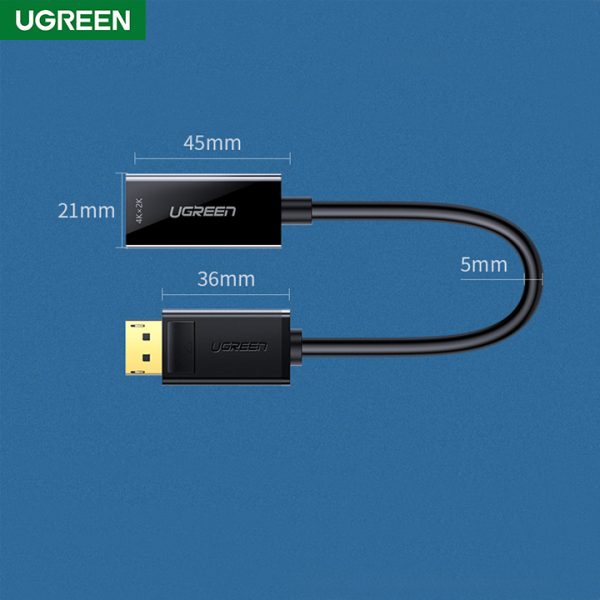 40363 - Cáp chuyển đổi Displayport to HDMI hỗ trợ 4Kx2K chính hãng Ugreen 40363 cao cấp - 3