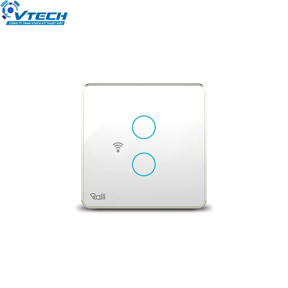 CTCU.WF V.02T MN - Công tắc Cảm ứng thông minh vuông kết nối wifi 2 nút bấm - 2