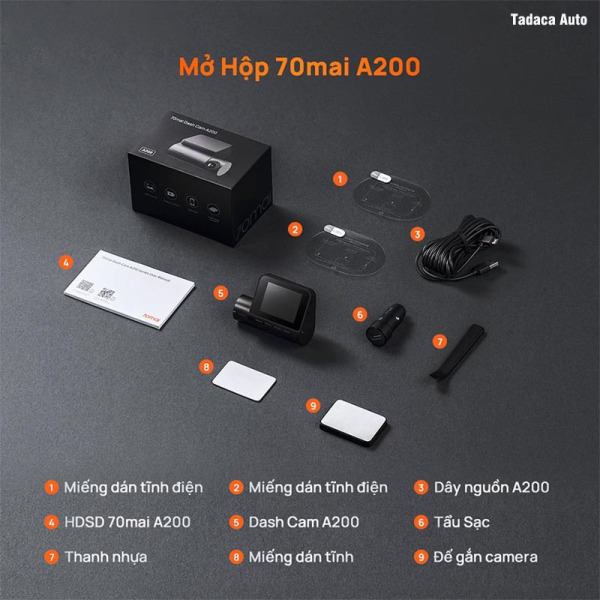 A200-1 - Camera hành trình ghi hình trước và sau 70MAI A200-1 - 3