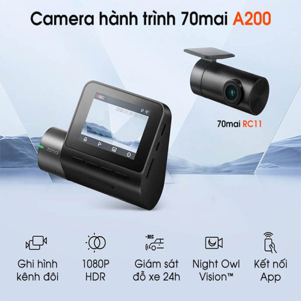 A200-1 - Camera hành trình ghi hình trước và sau 70MAI A200-1 - 4