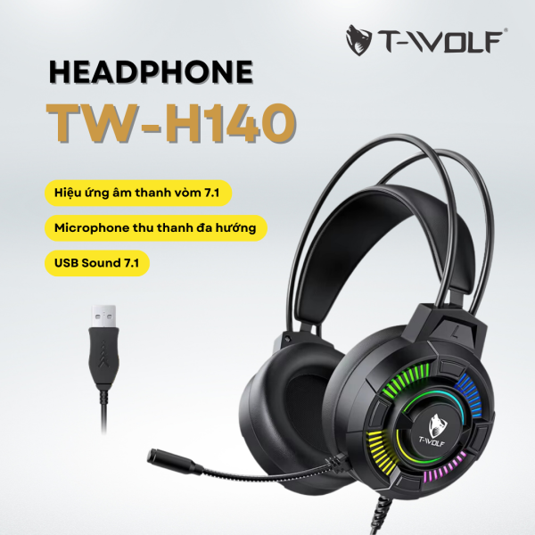 H140 - Headphone Gaming T-WOLF H140 - 4