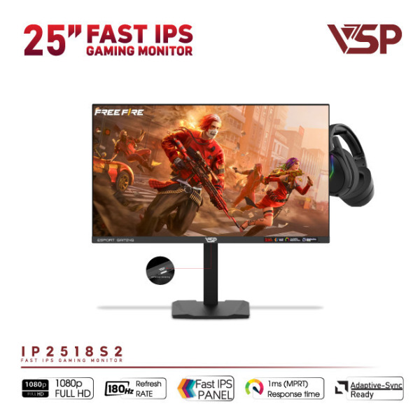 IP2518S2 - Màn hình VSP Gaming IP2518S2 (25inch Fast IPS FHD 180Hz 1ms FreeSync Adaptive-Sync) - 2