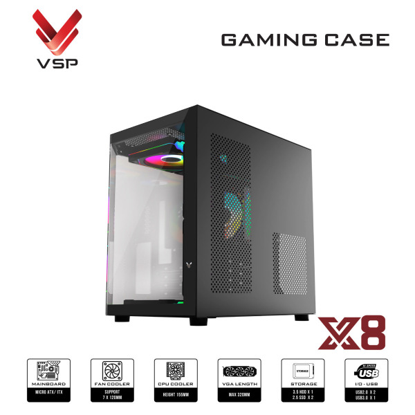 X8 ĐEN - Vỏ Case Máy Tính X8 Đen - 4
