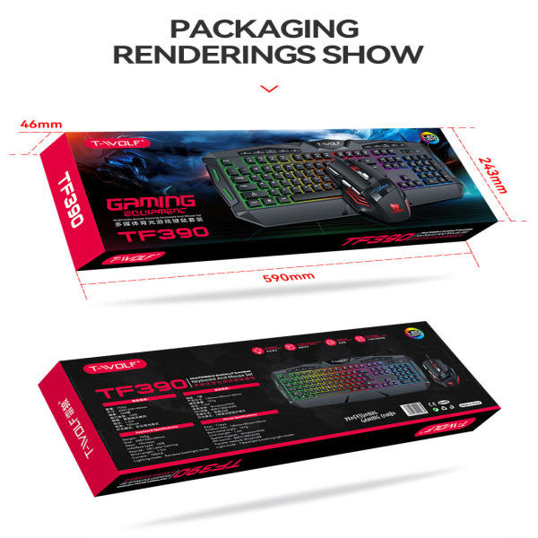 TF390 GAMING - Combo Keyboard + Mouse T-Wolf TF390 Gaming - 8