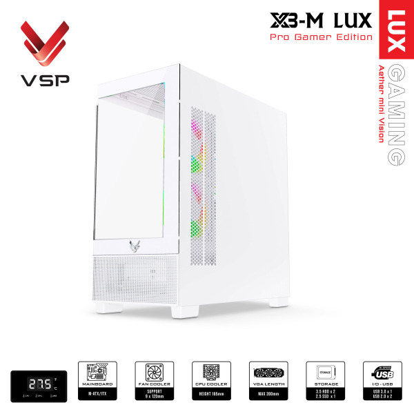 X3-M LUX WHITE - Vỏ Case Máy Tính X3-M Lux White - 4