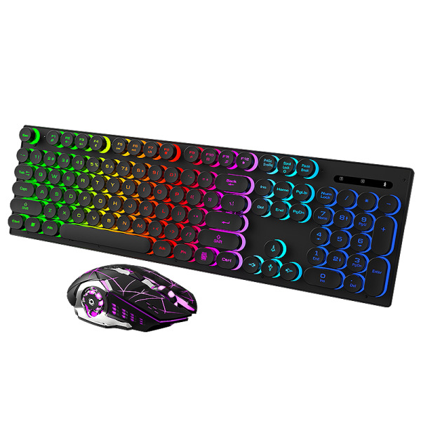 TF 380 - COMBO ko dây KB + MOUSE T-Wolf TF 380 tự sạc pin- Led 4 màu (, phím tròn , màu đen ) chính hãng - 3