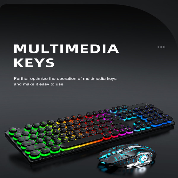 TF 380 - COMBO ko dây KB + MOUSE T-Wolf TF 380 tự sạc pin- Led 4 màu (, phím tròn , màu đen ) chính hãng - 7