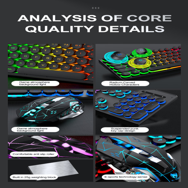 TF 380 - COMBO ko dây KB + MOUSE T-Wolf TF 380 tự sạc pin- Led 4 màu (, phím tròn , màu đen ) chính hãng - 8