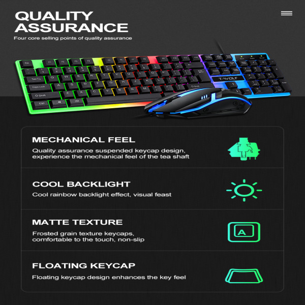 TF230 - Combo Keyboard + Mouse T-Wolf TF230 Gaming - 5