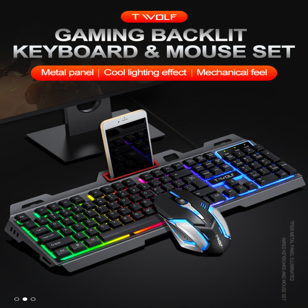 TF600 - Combo Keyboard + Mouse T-Wolf TF600 Gaming - 3