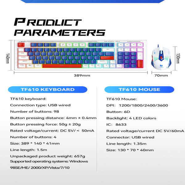 TF610 - Bộ bàn phím & chuột T-WOLF TF610 - 4