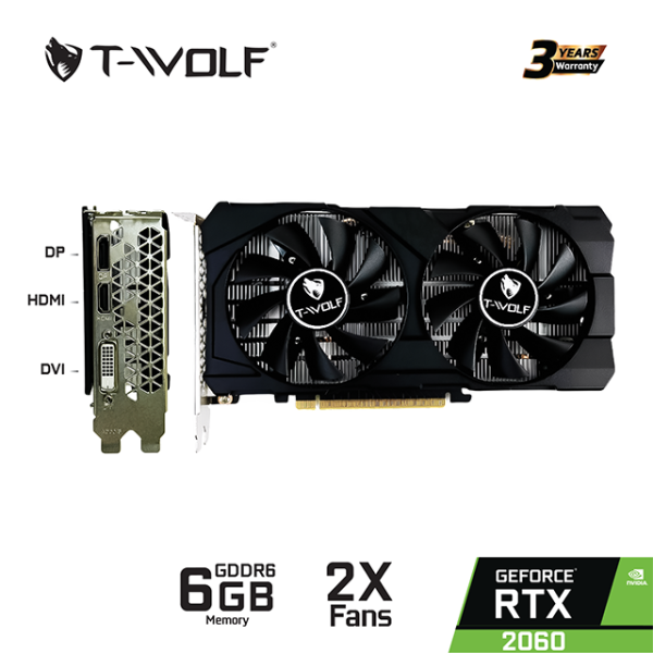 RTX 2060 - Card màn hình T-WOLF RTX 2060 6GB GDDR6 - 2