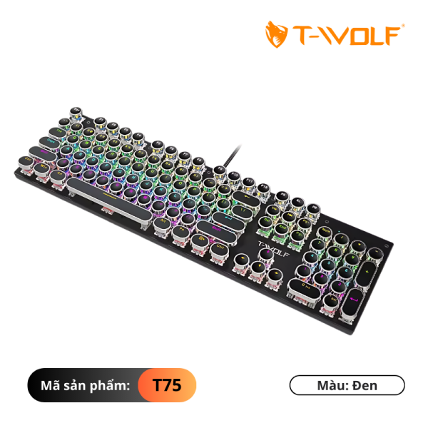 T75 - Bàn phím cơ Punk mạ điện T75 Blue Switch - 4