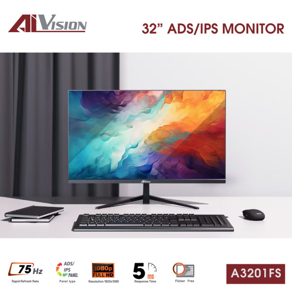 A3201FS - Màn hình máy tính văn phòng AiVision A3201FS (31.5inch ADS-IPS FHD 75hz 5ms) - (Đen, trắng) - 2