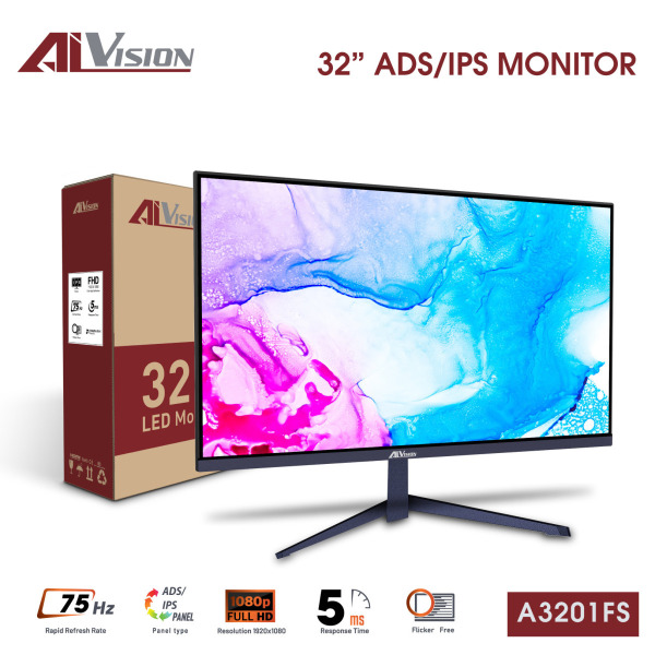 A3201FS - Màn hình máy tính văn phòng AiVision A3201FS (31.5inch ADS-IPS FHD 75hz 5ms) - (Đen, trắng) - 4