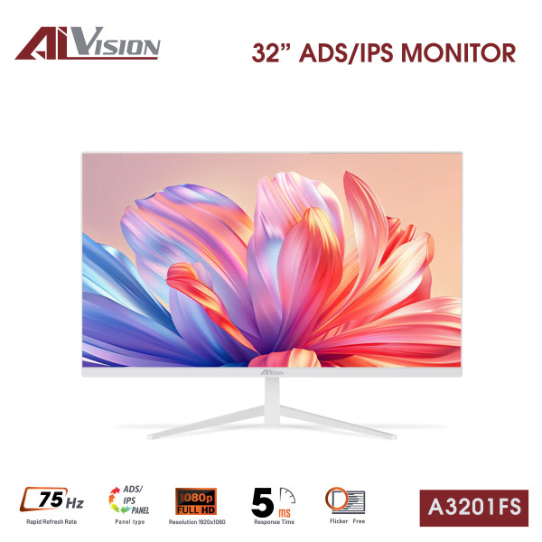 A3201FS - Màn hình máy tính văn phòng AiVision A3201FS (31.5inch ADS-IPS FHD 75hz 5ms) - (Đen, trắng) - 5