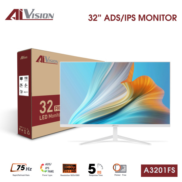 A3201FS - Màn hình máy tính văn phòng AiVision A3201FS (31.5inch ADS-IPS FHD 75hz 5ms) - (Đen, trắng) - 8