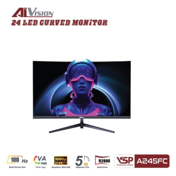 A245FC - Màn hình cong AiVision A245FC (24inch | FHD | VA | 100Hz | 5ms) - Đen, Trắng - 6