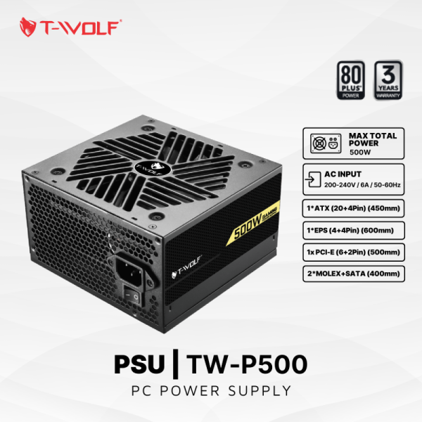 TW-P500 - Nguồn CST T-WOLF TW-P500 ( 500w ) 80 Plus Chính Hãng - 8