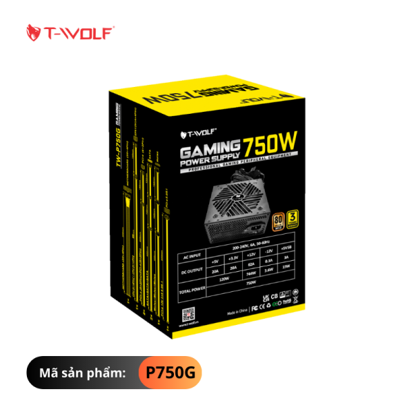 TW-P750G - NGUỒN CST T-WOLF TW-P750G (750W) 80 Plus Bronze - 5