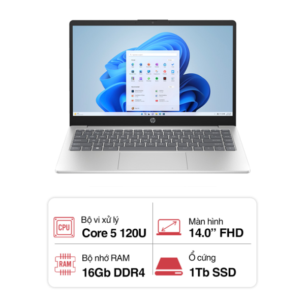 14-EP1009TU 9Z2W2PA - Laptop HP 14-ep1009TU 9Z2W2PA (Intel Core 5-120U | 16GB | 1TB | 14 inch FHD | Win 11 | Bạc) - 5