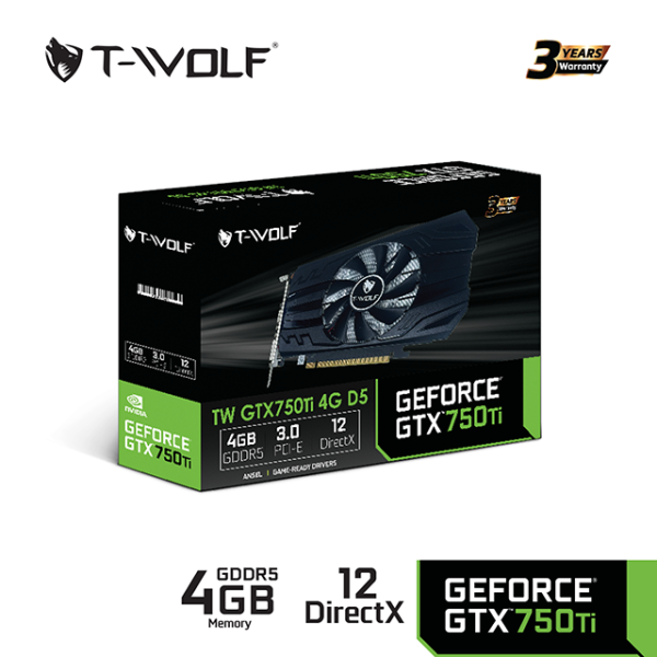 686877545- TW-GTX750 - VGA T-WOLF TW-GTX750Ti 4G D5 (GTX750Ti 4GB GDDR5 128bit HDMI-VGA-DVI 1Fan) - 2