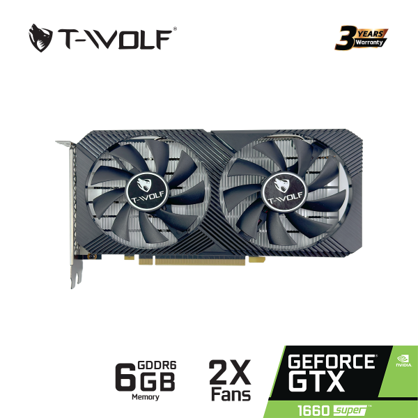 TW-GTX1660S - VGA T-WOLF TW-GTX1660S 6G D6 (GTX1660S 6GB GRRD6 192bit DVI-HDMI-DP 2Fan 8pin) - 2
