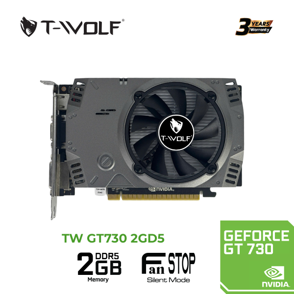 TW-GT730 - Card màn hình T-WOLF TW-GT730 2G D5 (GT730 2GB GDDR5 128bit HDMI-VGA-DVI 1Fan) - 3
