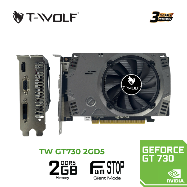 TW-GT730 - Card màn hình T-WOLF TW-GT730 2G D5 (GT730 2GB GDDR5 128bit HDMI-VGA-DVI 1Fan) - 4