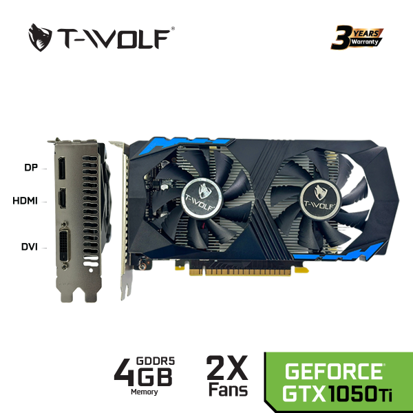 TW-GTX 1050TI - Card màn hình T-WOLF GTX 1050Ti 4GB GDDR5 (V2.0) (Bản 2 Fan) - 3