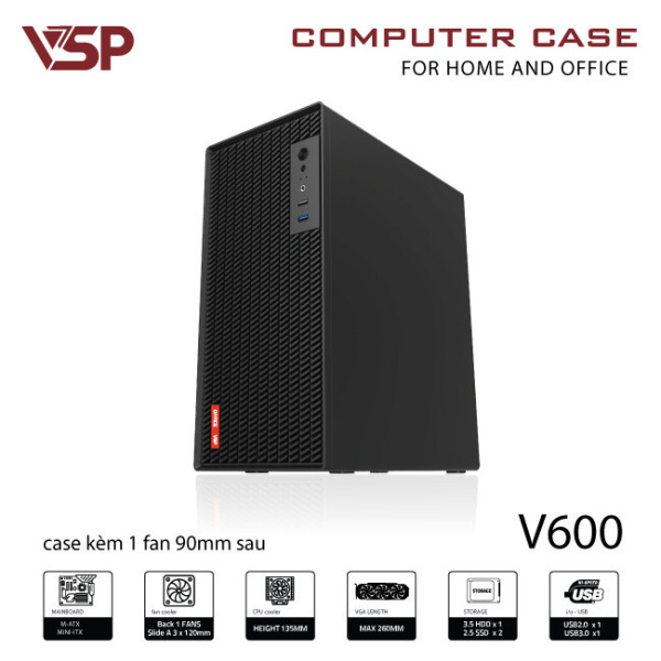 V600 - Case Văn Phòng V600 - Đen - 2