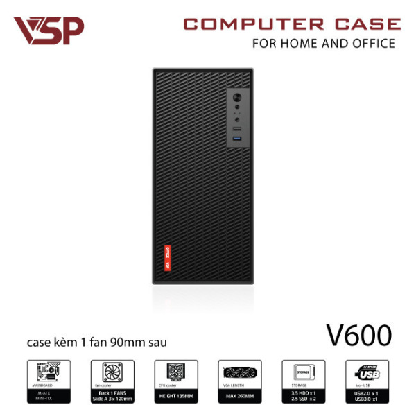 V600 - Case Văn Phòng V600 - Đen - 3