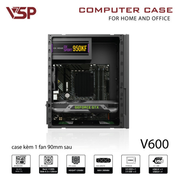 V600 - Case Văn Phòng V600 - Đen - 5