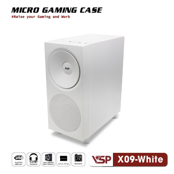 X09 - Vỏ Case Máy Tính VSP Micro Gaming X09 - Trắng - 3