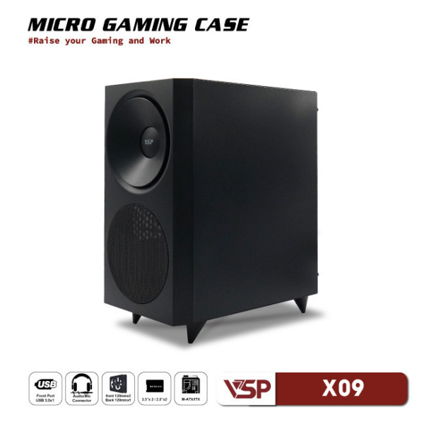 X09 - ĐEN - Vỏ Case Máy Tính VSP Micro Gaming X09 - Đen - 3