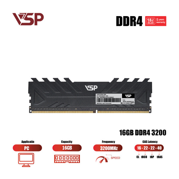 16GB-VSP - RAM PC VSP DDR4 16GB - 3200MHz - 2