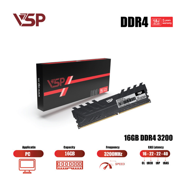 16GB-VSP - RAM PC VSP DDR4 16GB - 3200MHz - 3