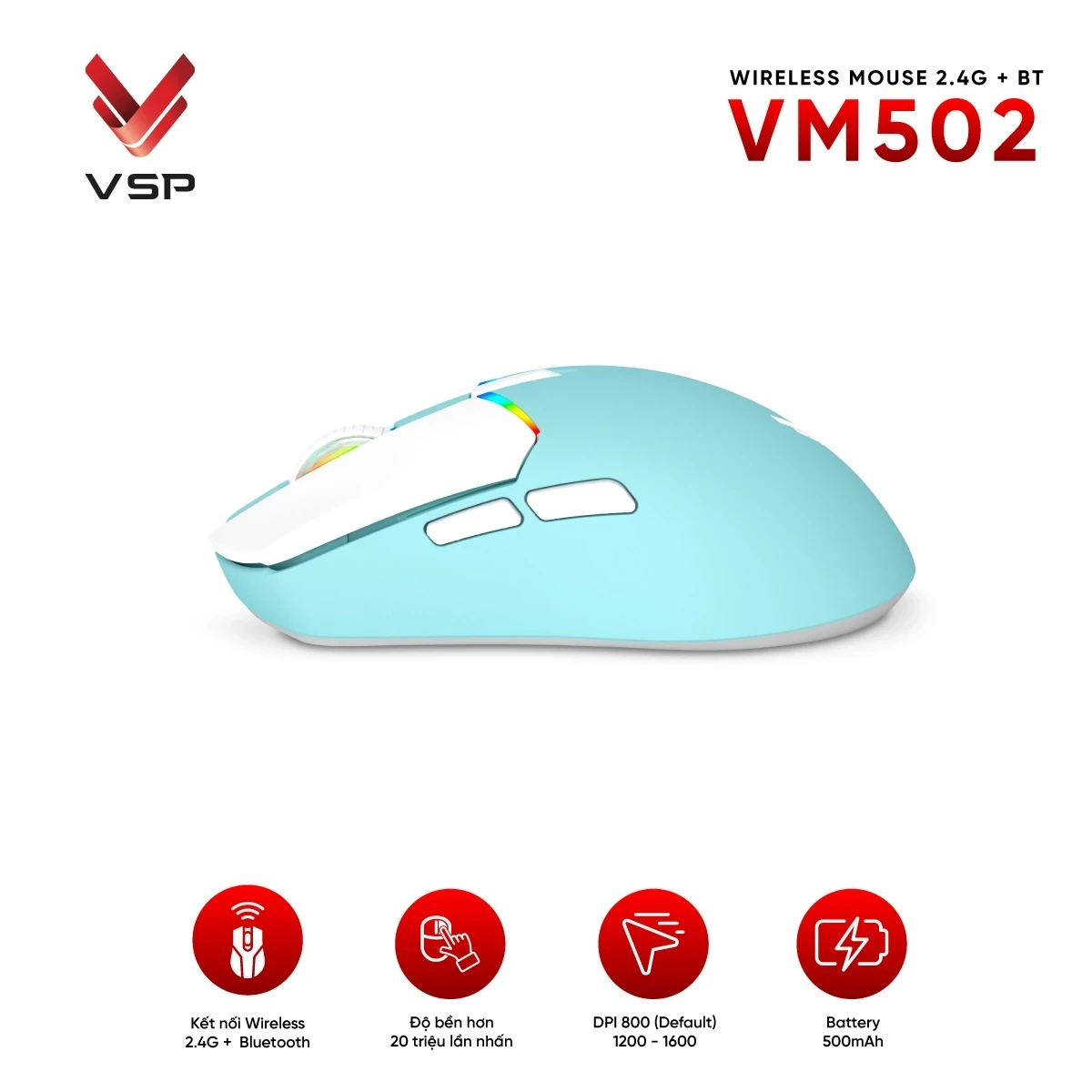 VM502 - Chuột Máy Tính Không Dây VSP VM502 - 2