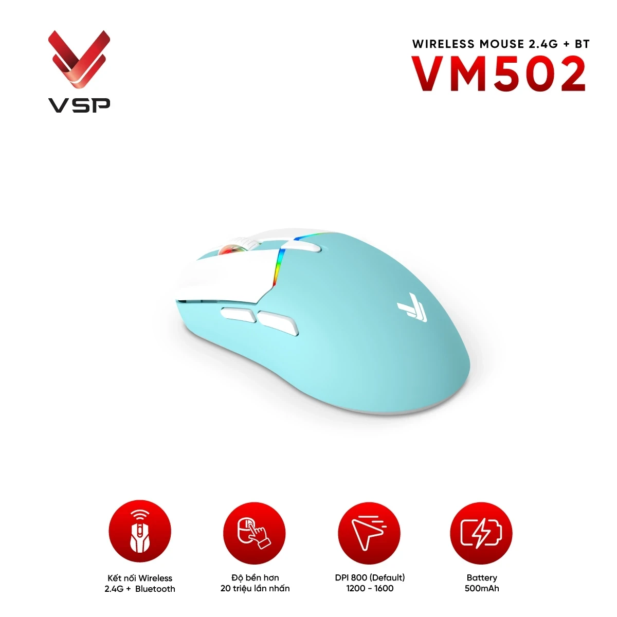 VM502 - Chuột Máy Tính Không Dây VSP VM502 - 3