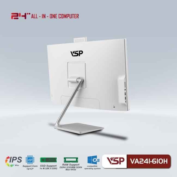 VA241-610H - Máy tính để bàn VSP All in One VA241-610H (Trắng 23.8 inch 60Hz FHD) - 3