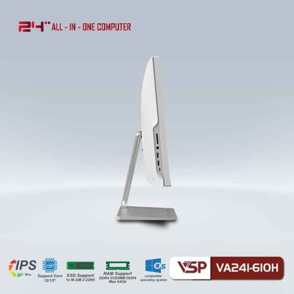 VA241-610H - Máy tính để bàn VSP All in One VA241-610H (Trắng 23.8 inch 60Hz FHD) - 5