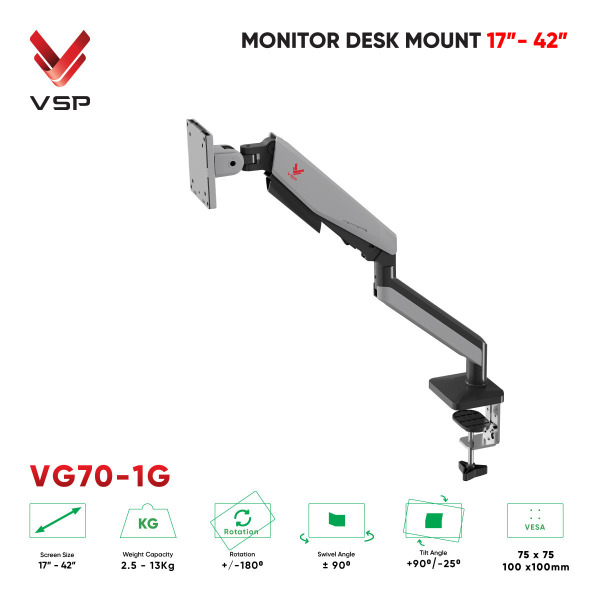 VG70-1G - Giá đỡ màn hình VSP VG70-1G (17 -42 - 13KG) - 2